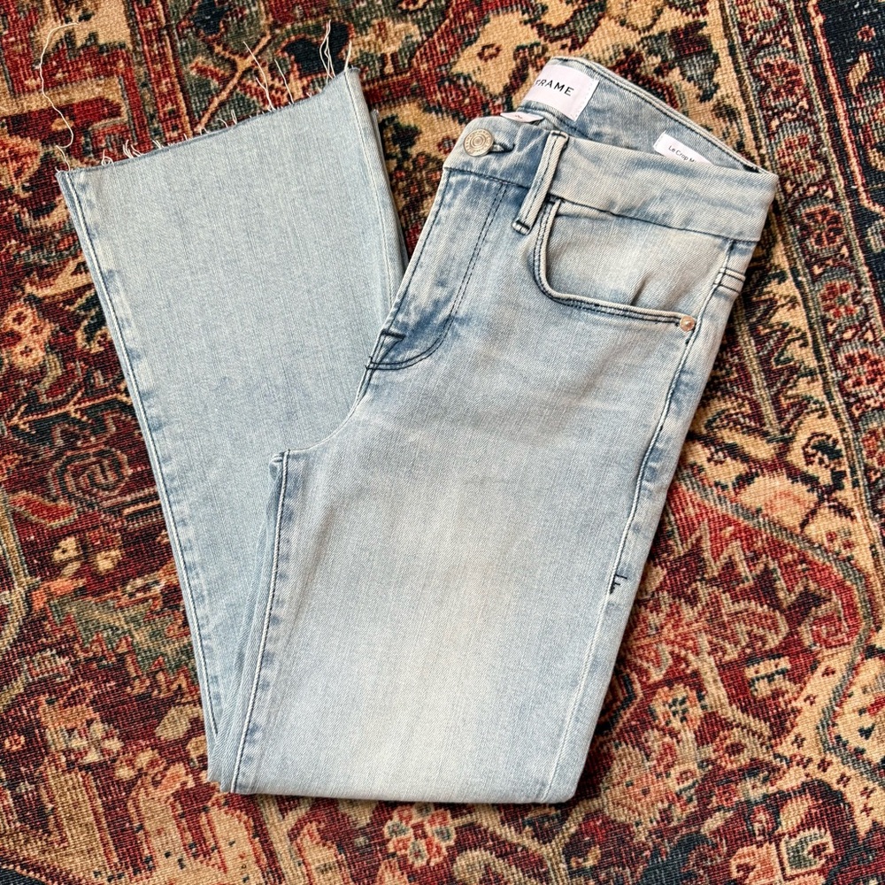 Frame Le‎ Crop Mini Boot in Light Wash
